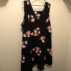 Floral dress with back strap details